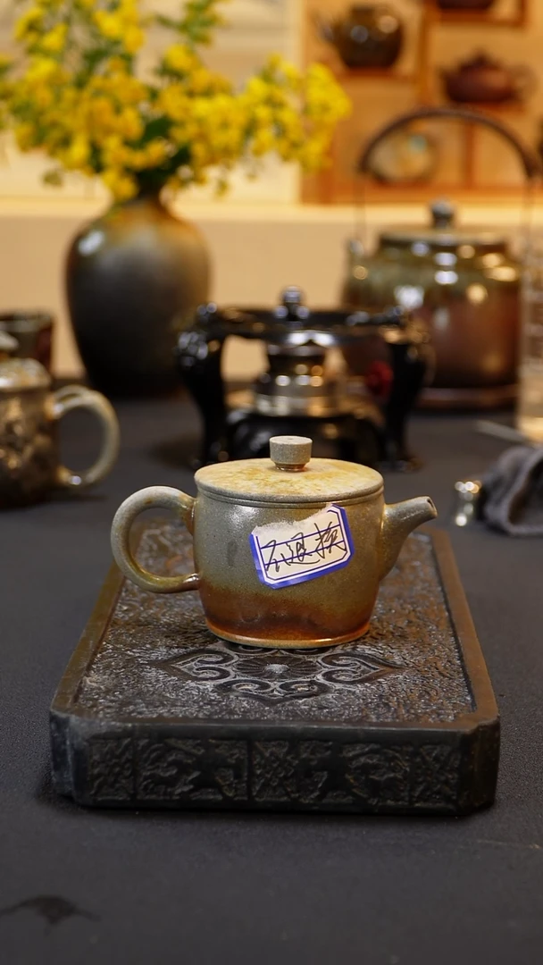 茶壶紫砂纯自然柴烧