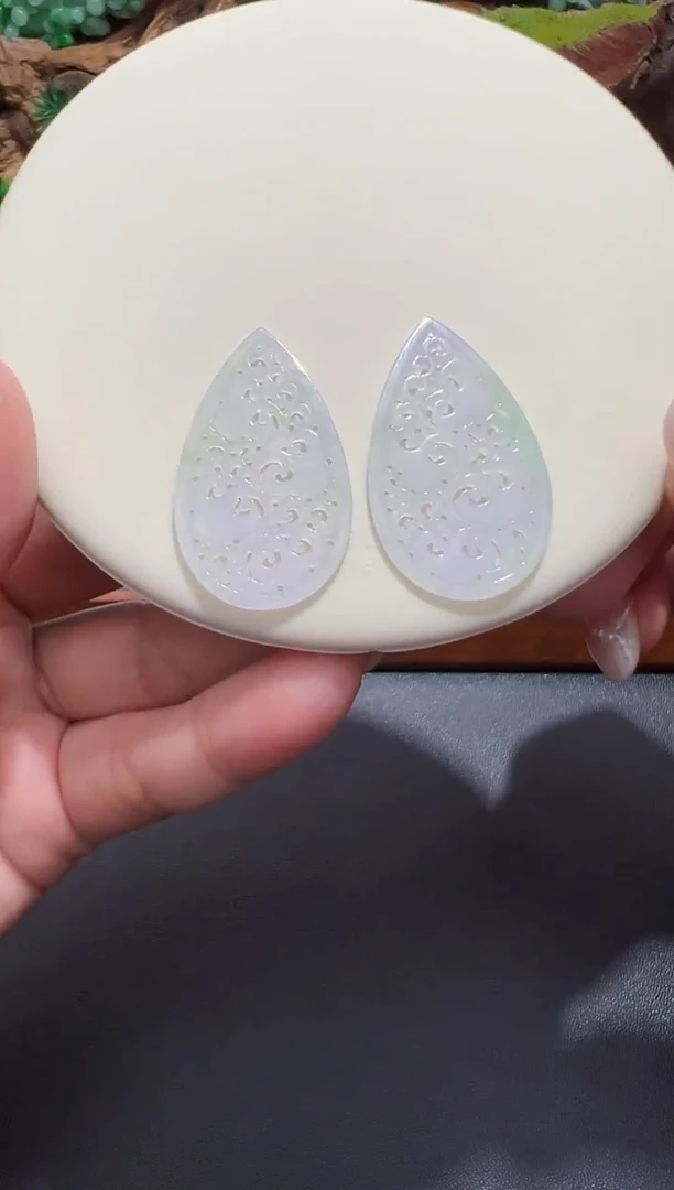 未镶嵌定制翡翠35.1*20.6*2花片水滴