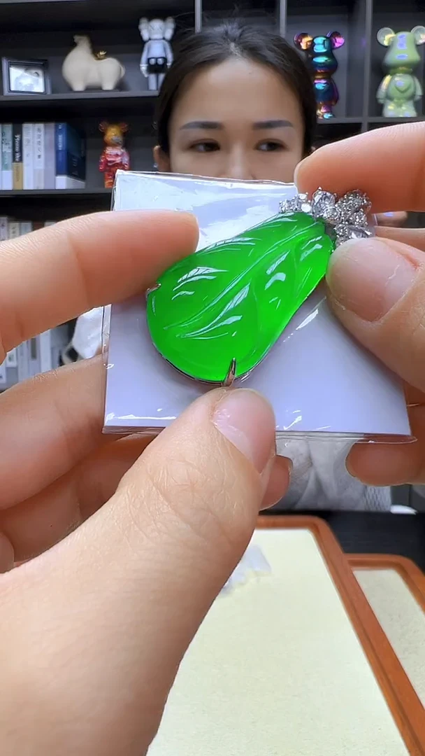 翡翠银S925镶嵌颈饰沉白diy劲饰