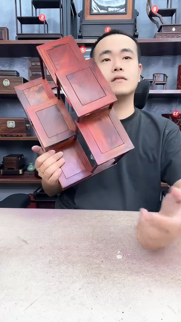 鸡翅木类端景台小李子红木工艺品