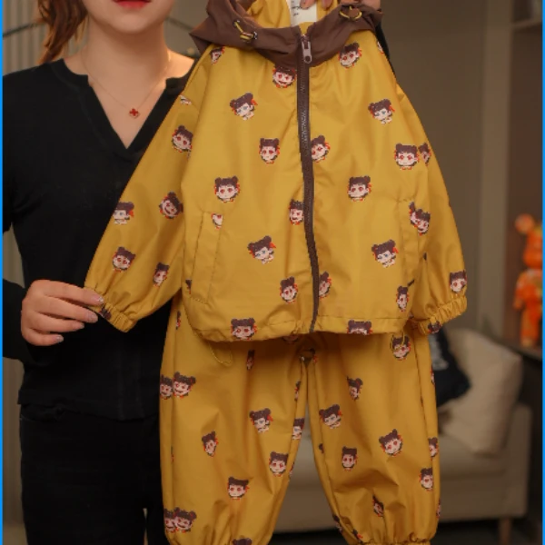 [拍一发二]新款春季时尚冲锋衣外套儿童宽松ins韩版百搭休闲外套