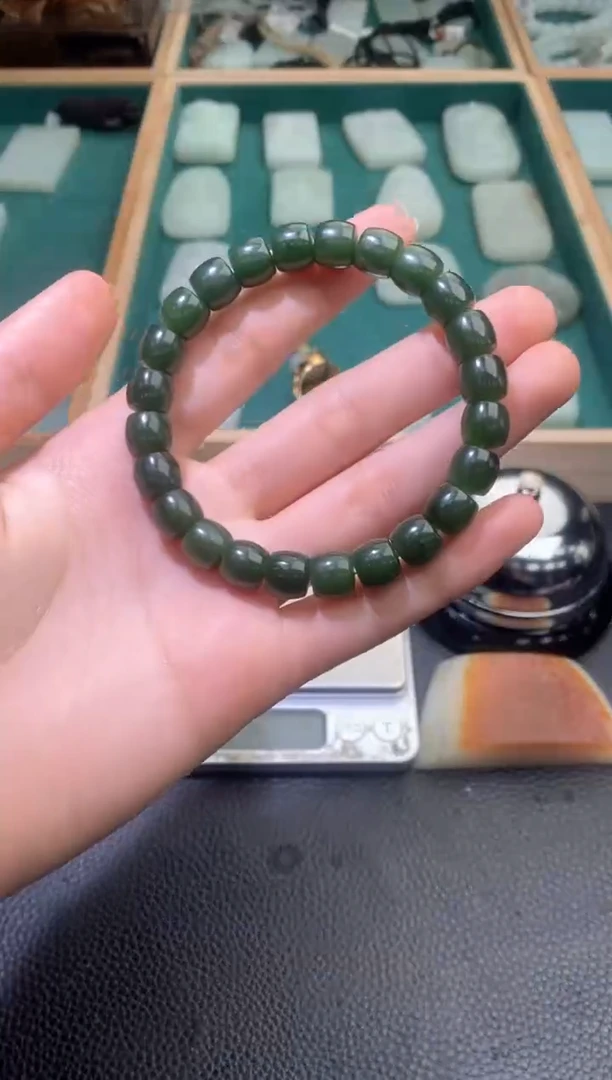 未镶嵌手串和田玉俄碧玉手串