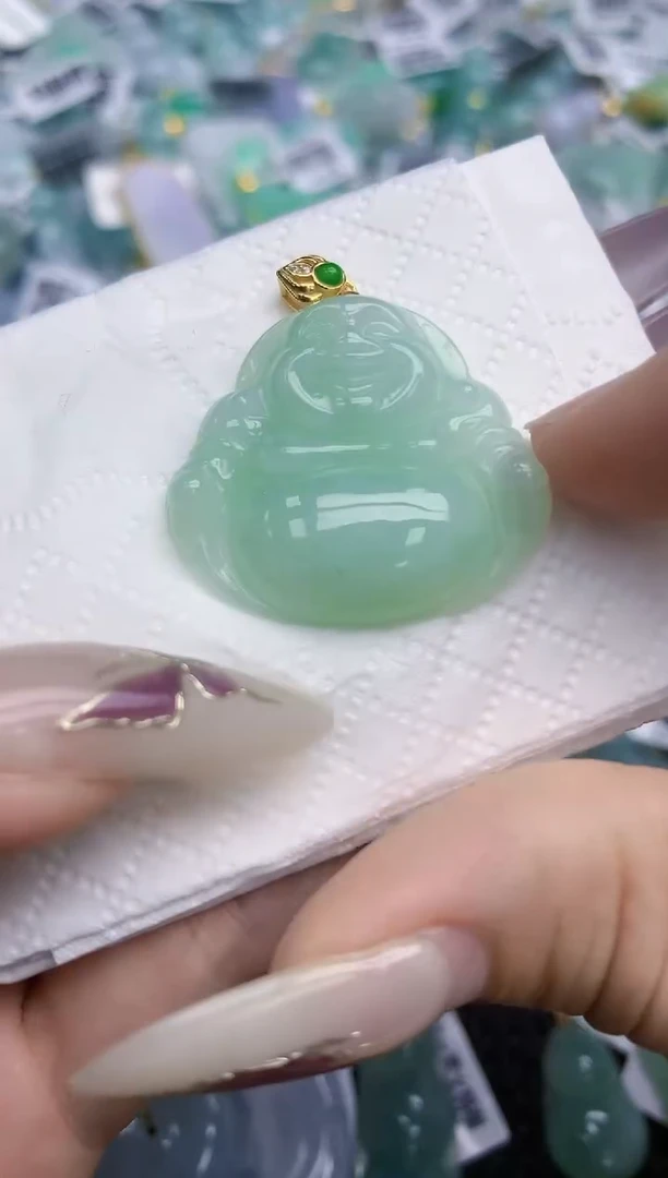 翡翠挂件未镶嵌天然翡翠A货