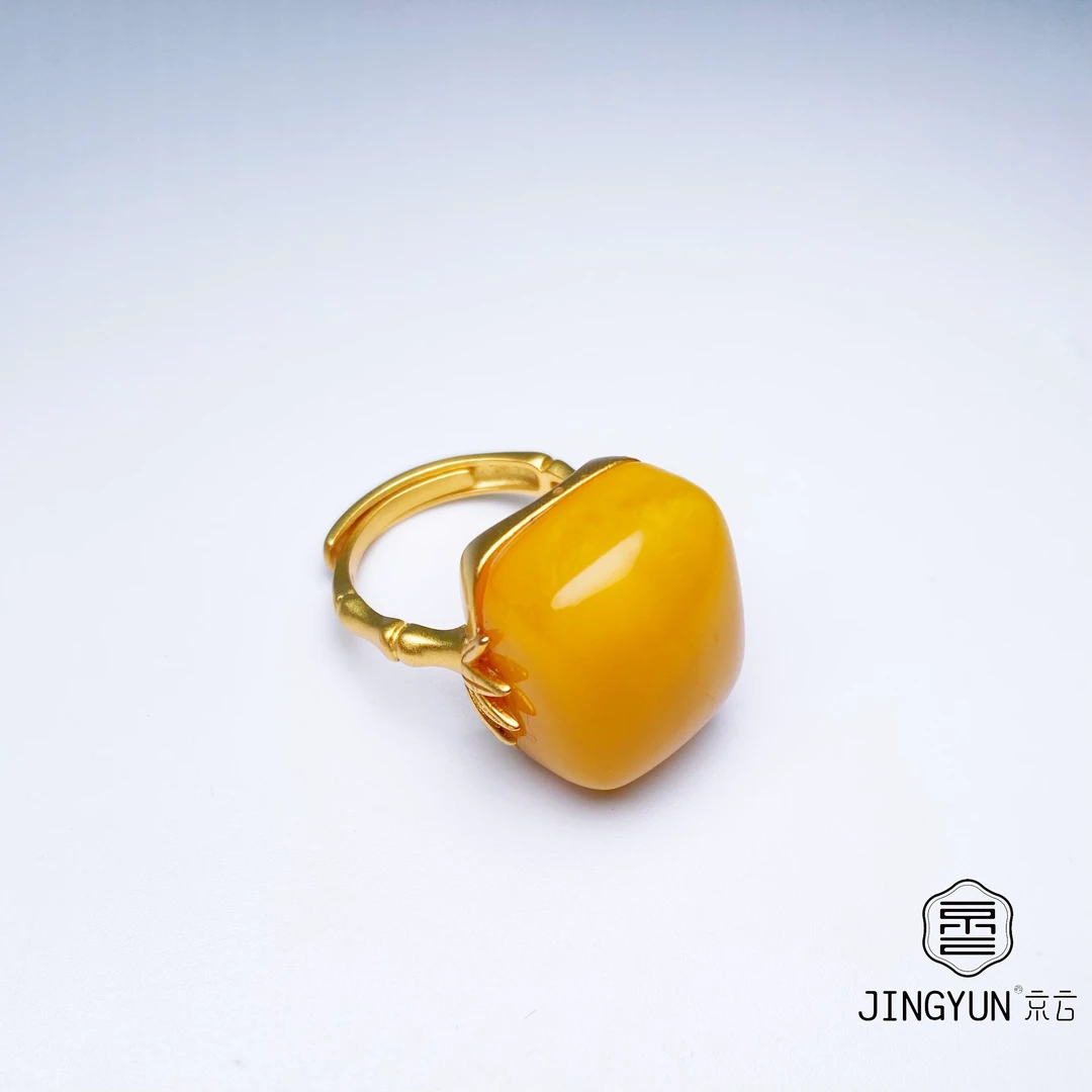 蜜蜡戒指戒圈精致男女琥珀精美了礼物新品上新