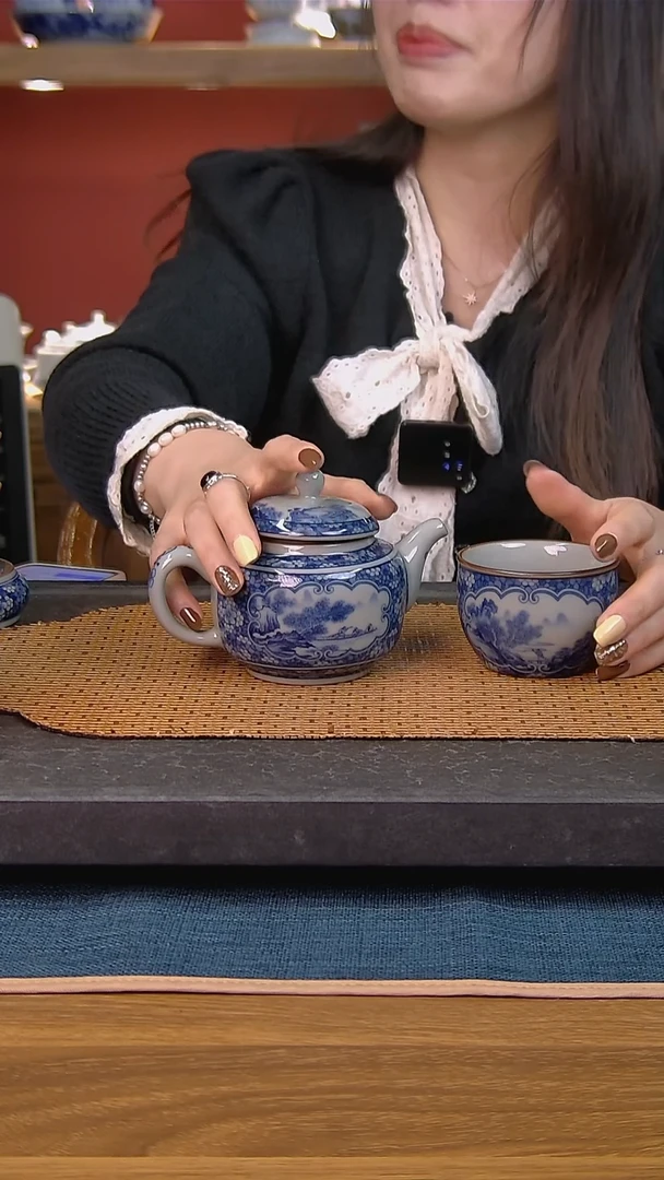 简装家用款2件套 老陶泥开片纹陶瓷茶具
