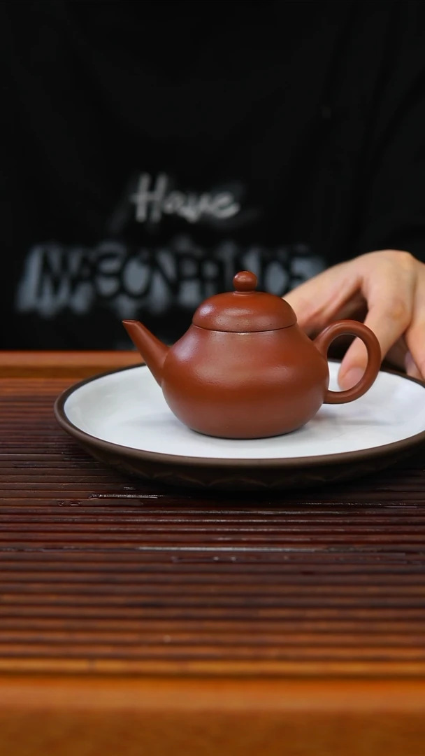 茶壶紫砂三章剑流梨型壶