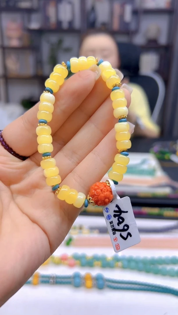 未镶嵌蜜蜡手链DIY款S604