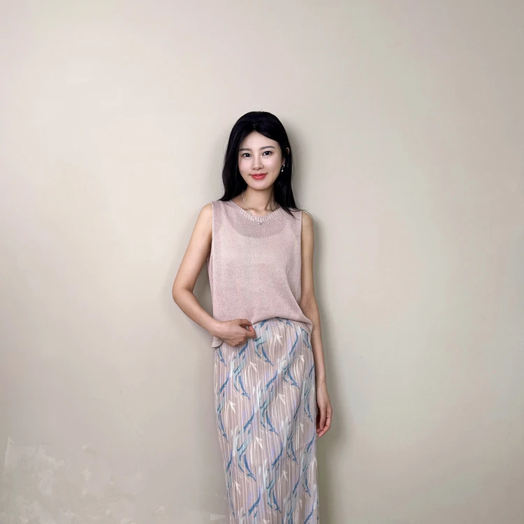 C 大牌褶皱裙 同款轻奢高级高半裙