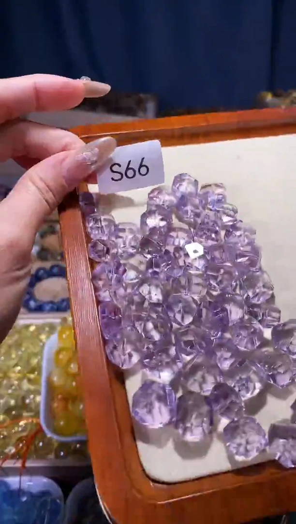 未镶嵌手串水晶光*语S66玻利维亚紫水晶隔珠共50颗拍10
