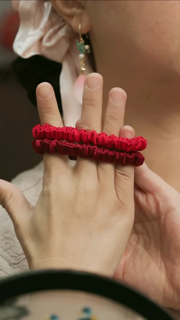 刺绣湘传礼19姆咪小发圈两个