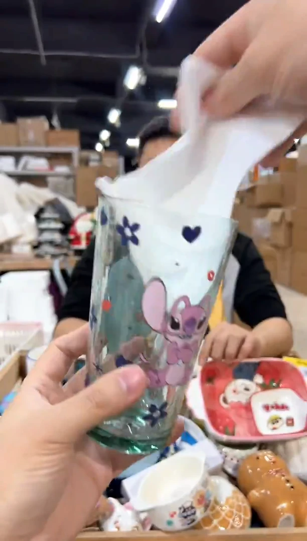 瓷片史迪仔玻璃杯