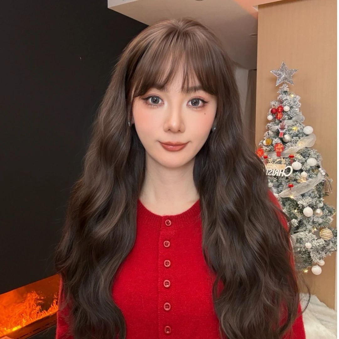 【志玲专属·水波纹】法式刘海免发网氛围感隐形整顶假发增加发量