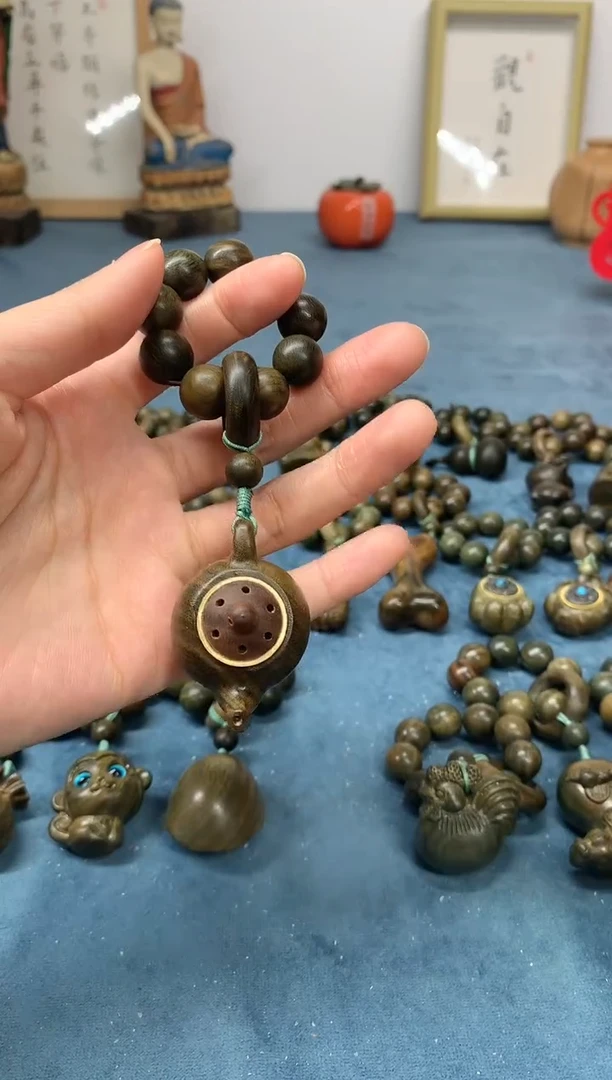 【闪购商品】维腊木（绿檀）把件把把壶香囊 送1瓶香丸