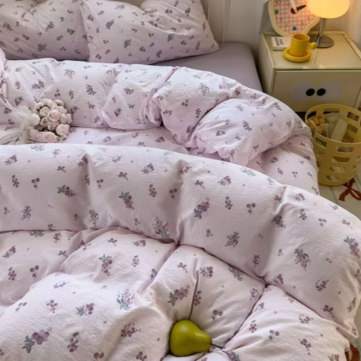 《春棱好物》新品韩版柔软透气床品套件双人四件套四季可用49