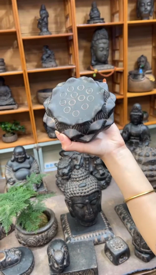 陶土【火山泥】莲蓬实心底座