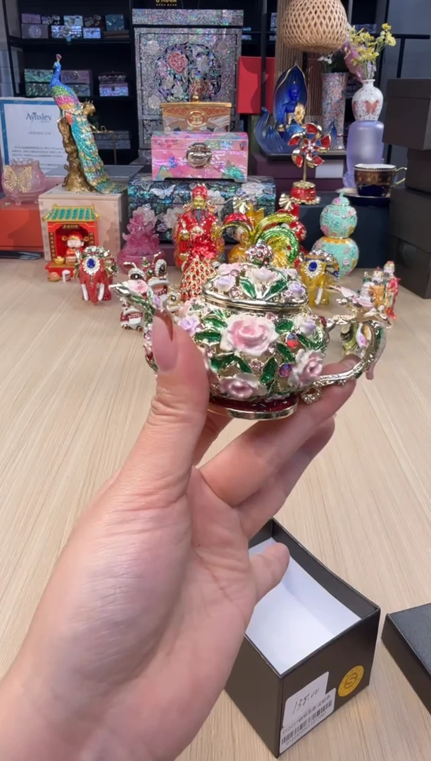 191七宝金粉蜻蜓把把壶