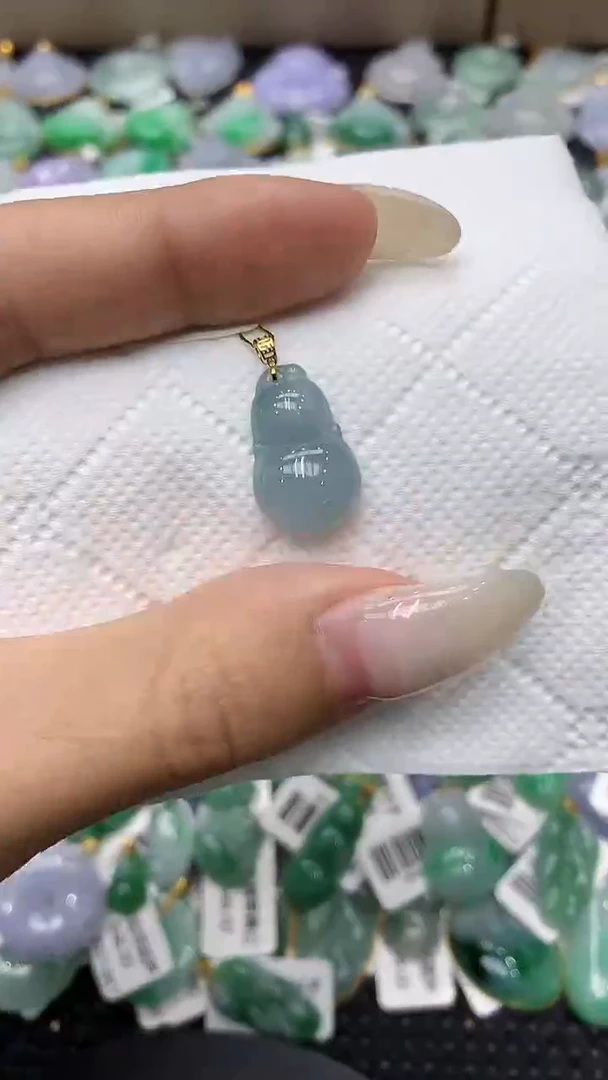 颈饰18K金镶嵌翡翠11111111111