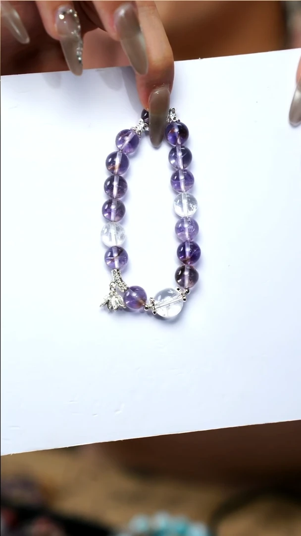 【闪购商品】水晶手链合金紫萝鹿铃