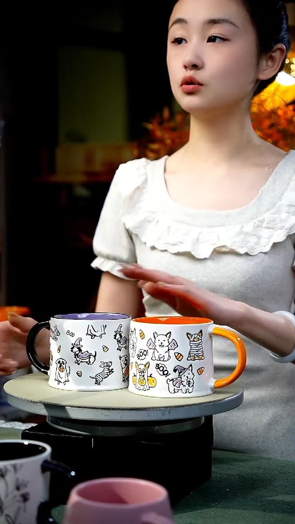 【闪购商品】新款彩绘动物对杯|默认微瑕