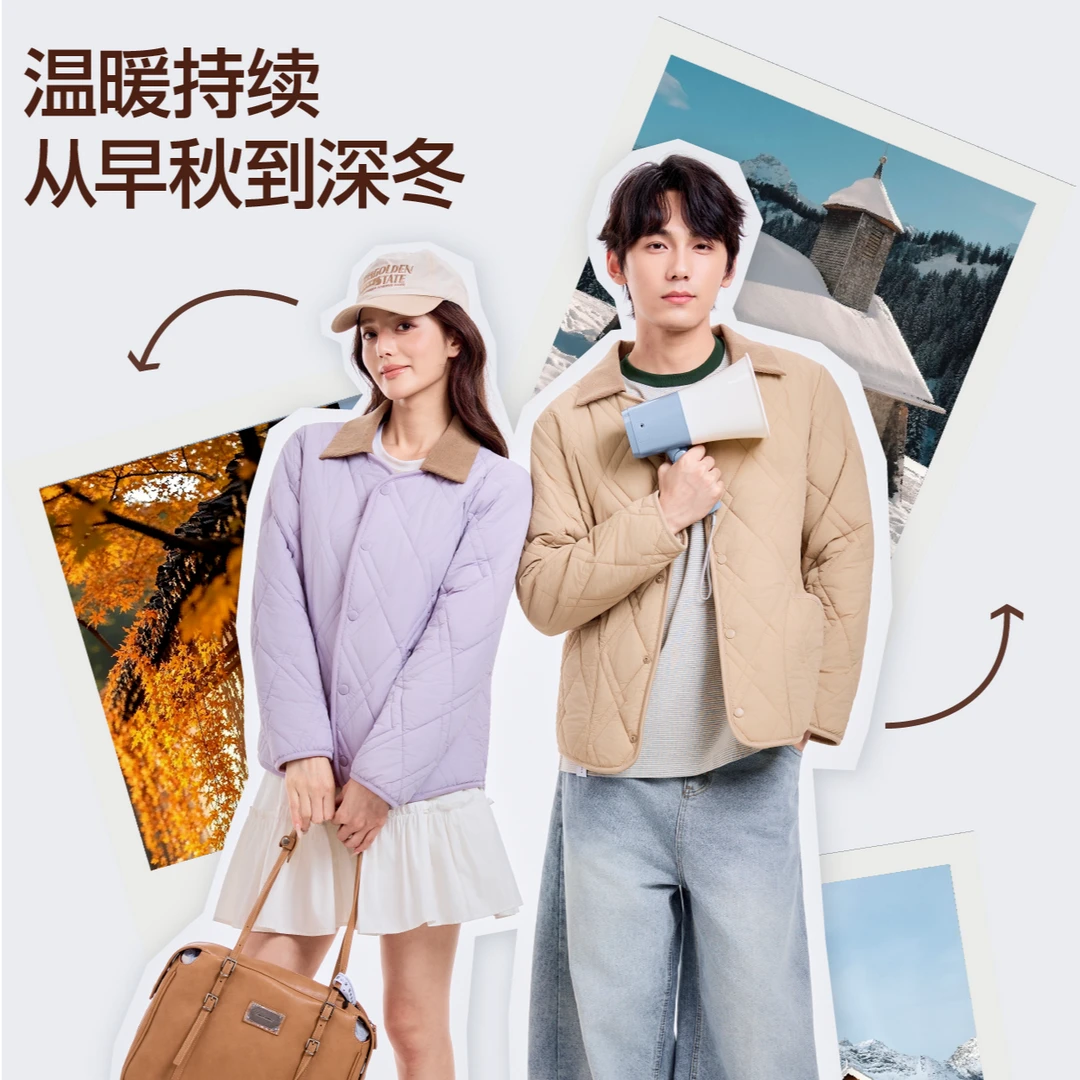 【羊毛可拆卸衣领】男女同款绵羊毛保暖衣秋冬蓄热长袖棉服外套5708