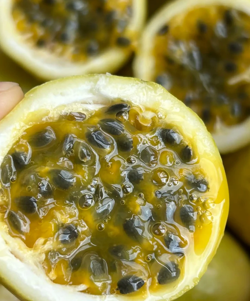 红纯香果香甜多汁钦蜜9号黄金百香果新鲜水果当季产地直发现场选