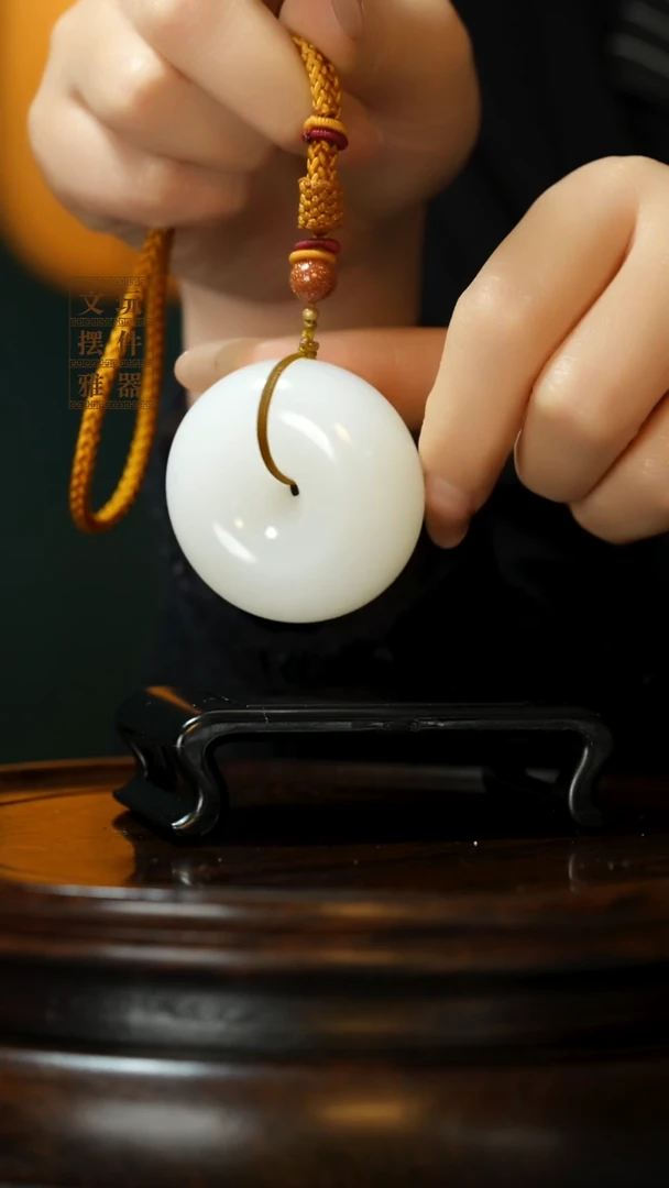 玉《平安扣》手把件摆件