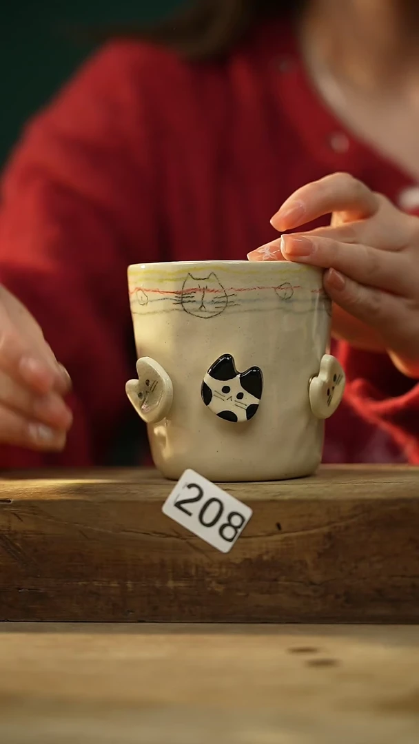 【闪购商品】瓷片设计师手作款 落单设计师咖啡杯