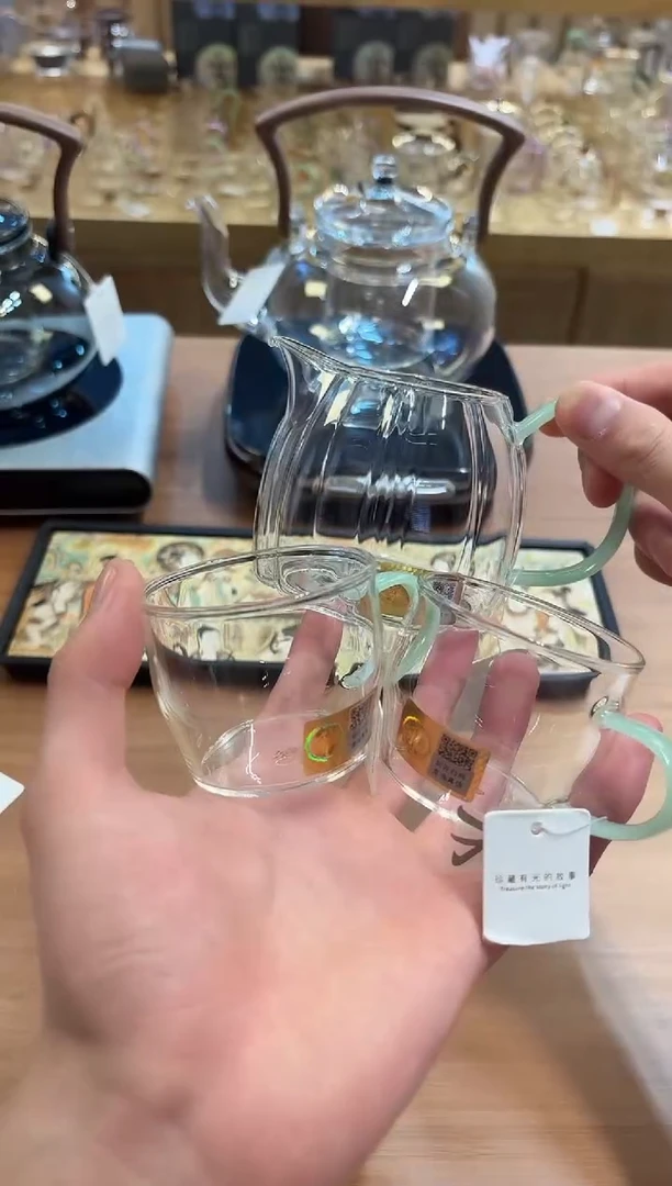 禾器-倾妍茶海-浅玉色+禾器清尚杯浅玉2个