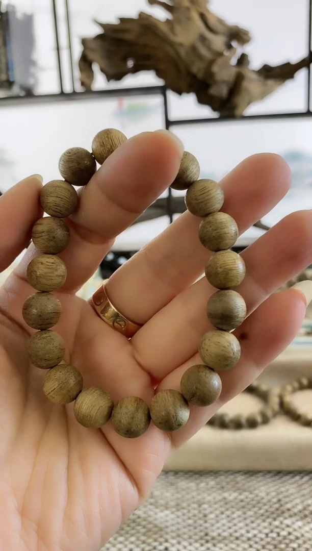 【闪购商品】沉香手串金边熟结老料11MM手串