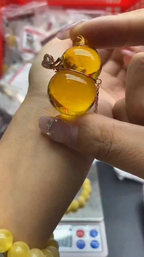 琥珀银S925镶嵌珠宝奇石1541