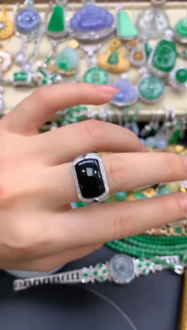 【闪购商品】翡翠戒指18K金镶嵌411-中国好珍宝