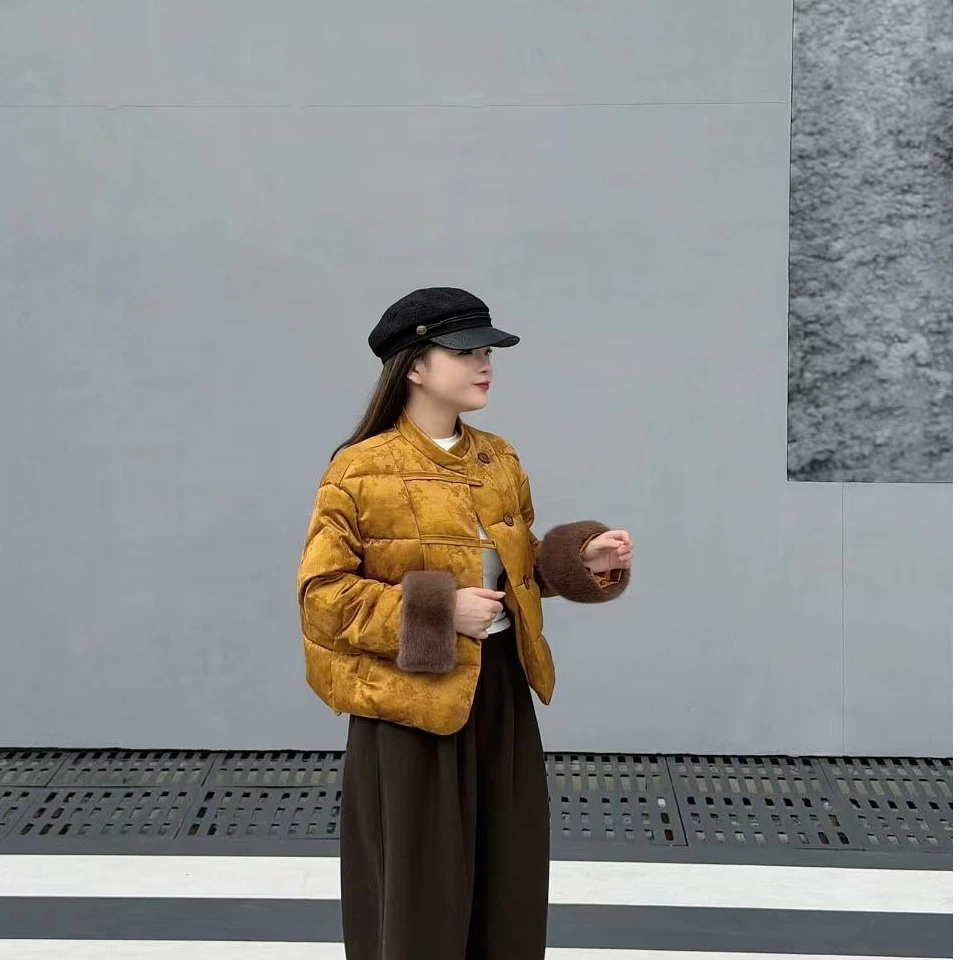 【瑶瑶专属】98315【衣服56】中国风加石墨烯冬新款奢华刺绣提花外套