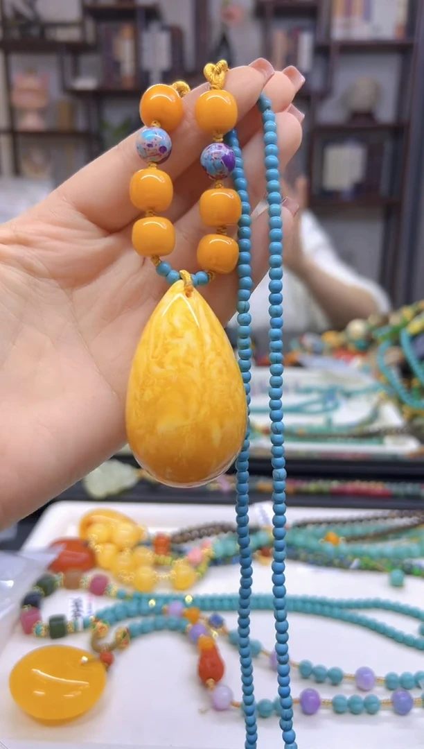 【闪购商品】蜜蜡毛衣链未镶嵌M537
