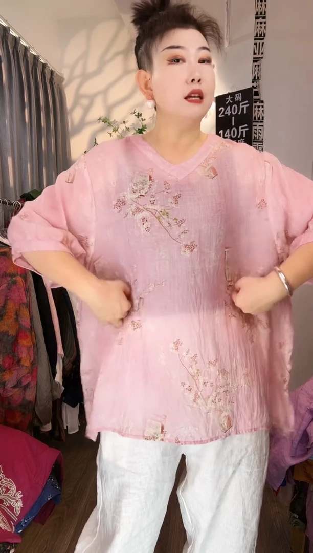 亚麻汉麻苎麻大码女装。