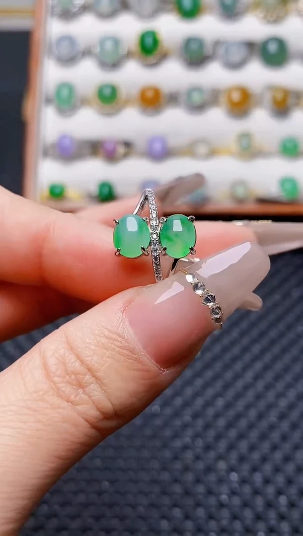 银S925镶嵌戒指翡翠1788