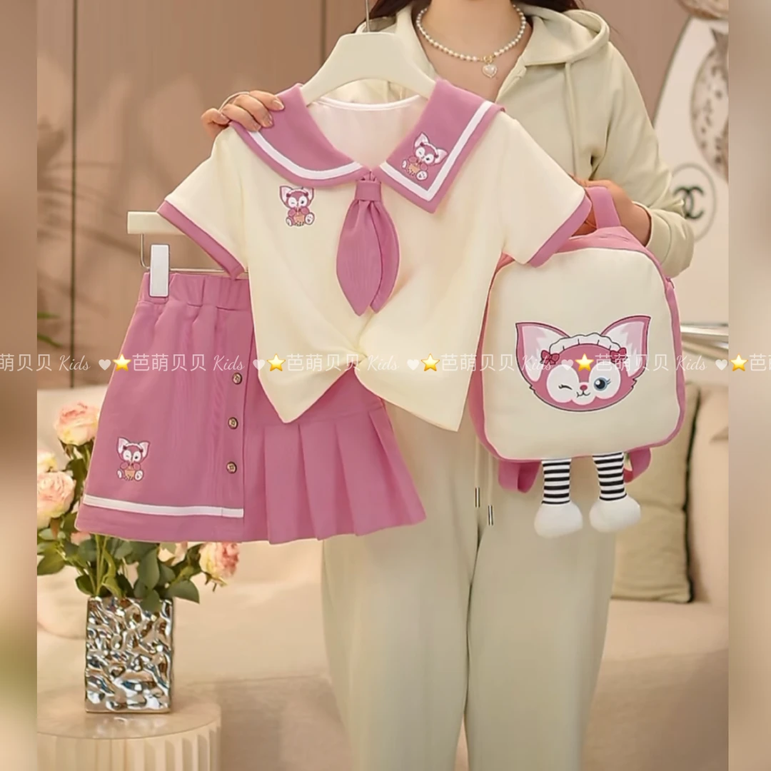女童2025韩版洋气两件套夏季2025新款女孩薄款儿童裙套装