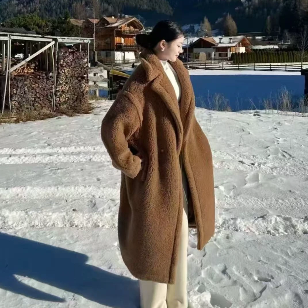 未使用 MaxMara Max Mara 泰迪熊图标大衣XS-M
