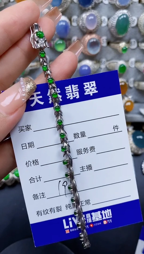翡翠银S925镶嵌颈饰193