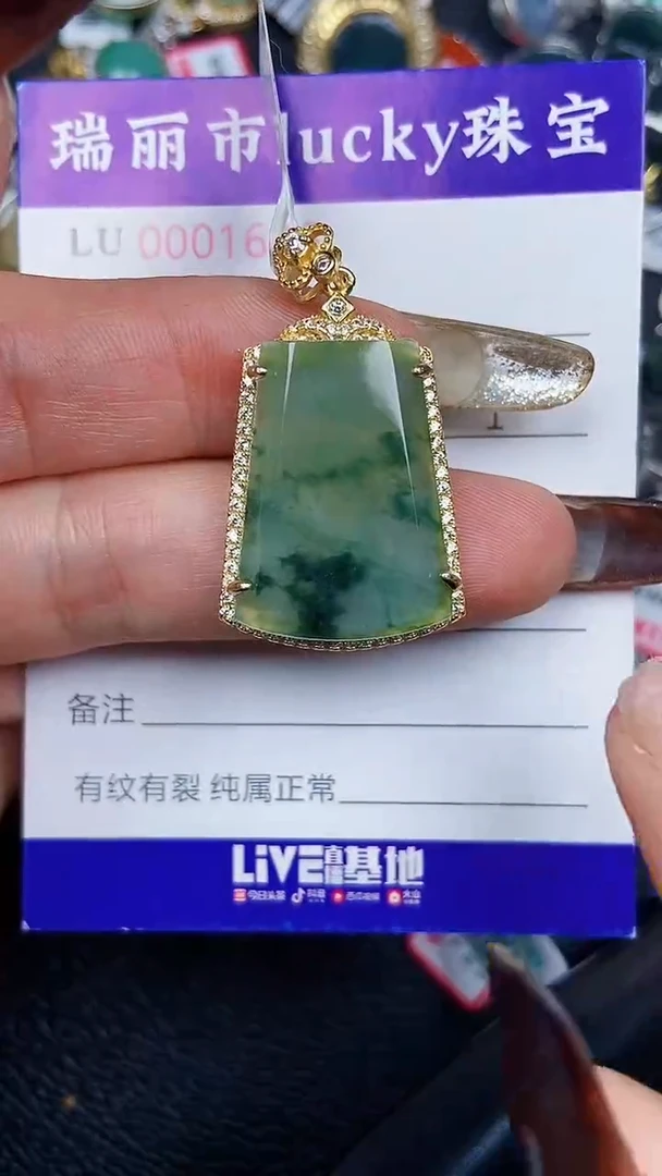 颈饰银S925镶嵌翡翠1646