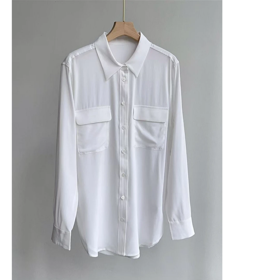 MEIIJIAODIAN桑蚕丝袋长袖衬衫