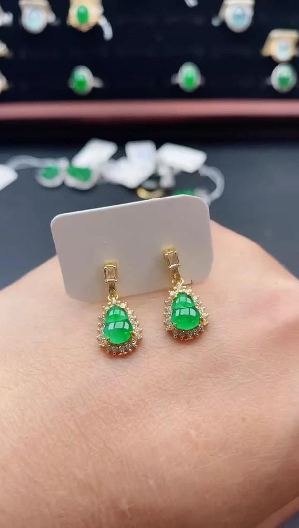 银S925镶嵌戒指翡翠1