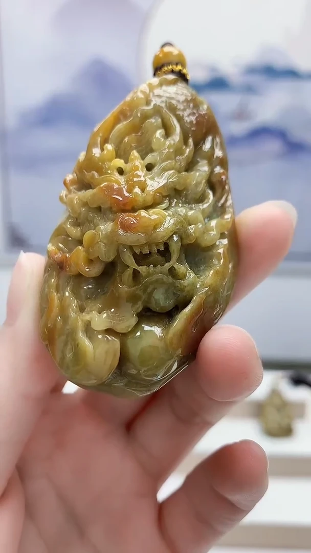 未镶嵌定制翡翠5028ry-毛货挂件151