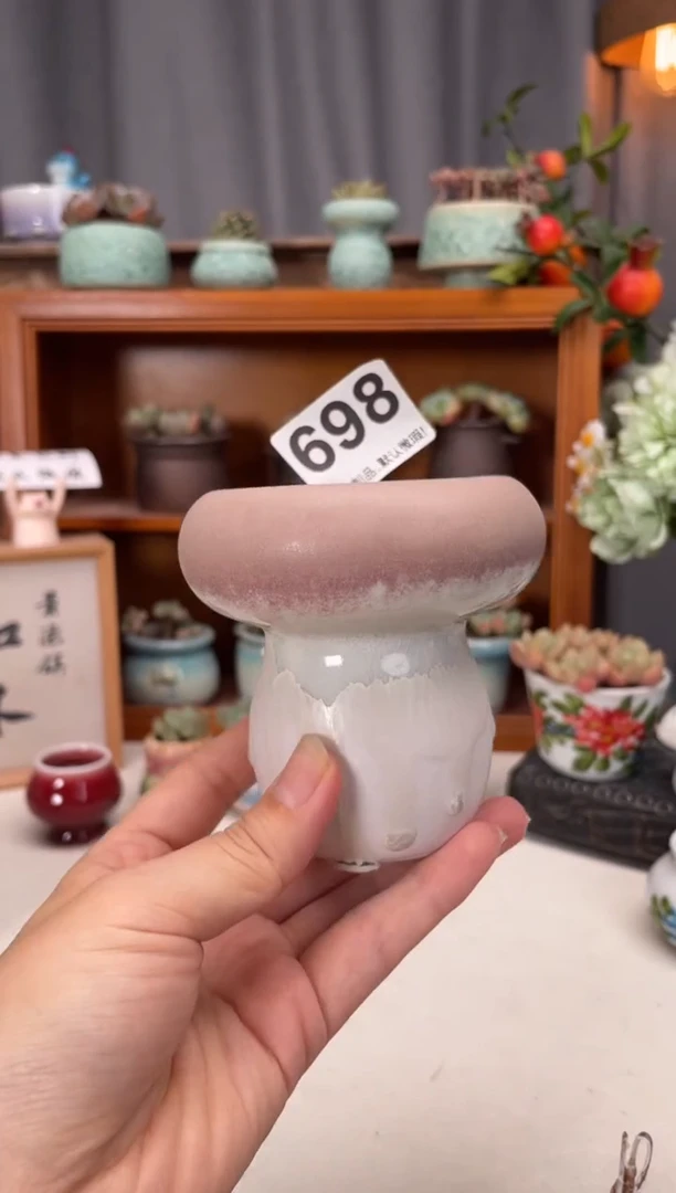 瓷片698微瑕知木小芳花盆