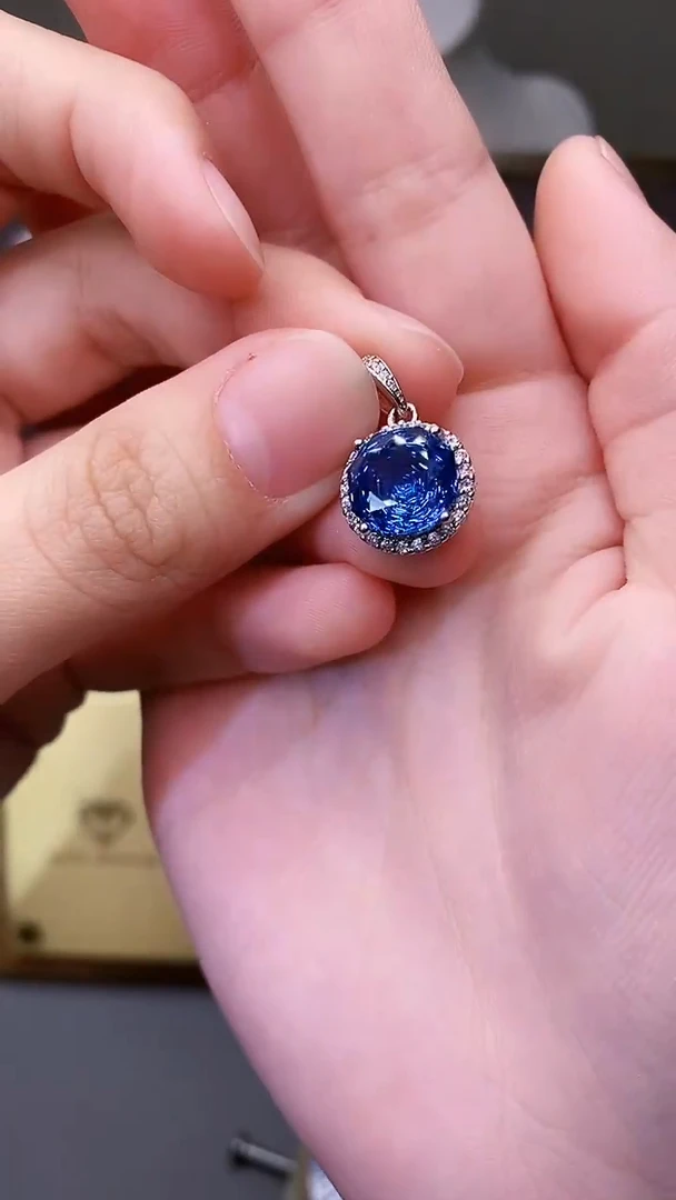 颈饰银S925镶嵌托帕石79