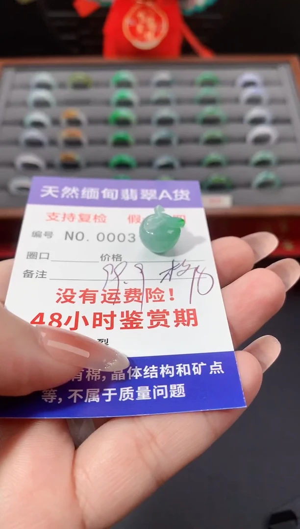 颈饰未镶嵌翡翠绿苹果