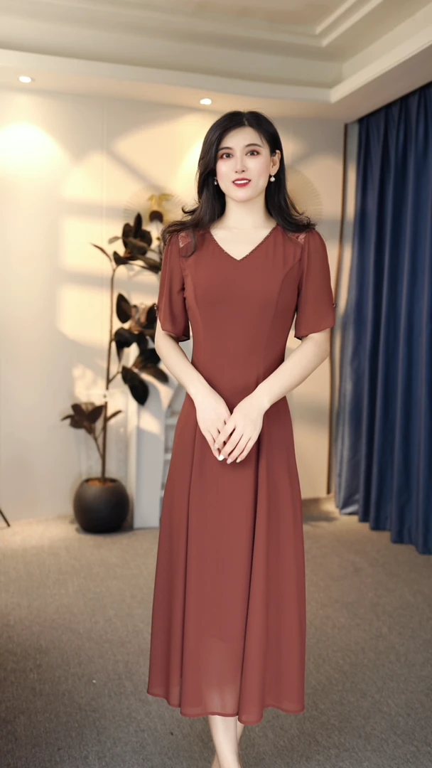 简约小黑裙轻奢显瘦气质时尚夏季优雅休闲连衣裙 8020