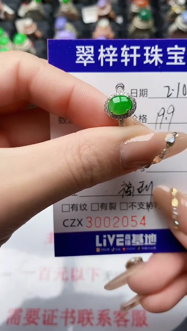 【闪购商品】翡翠戒指银S925镶嵌/2054