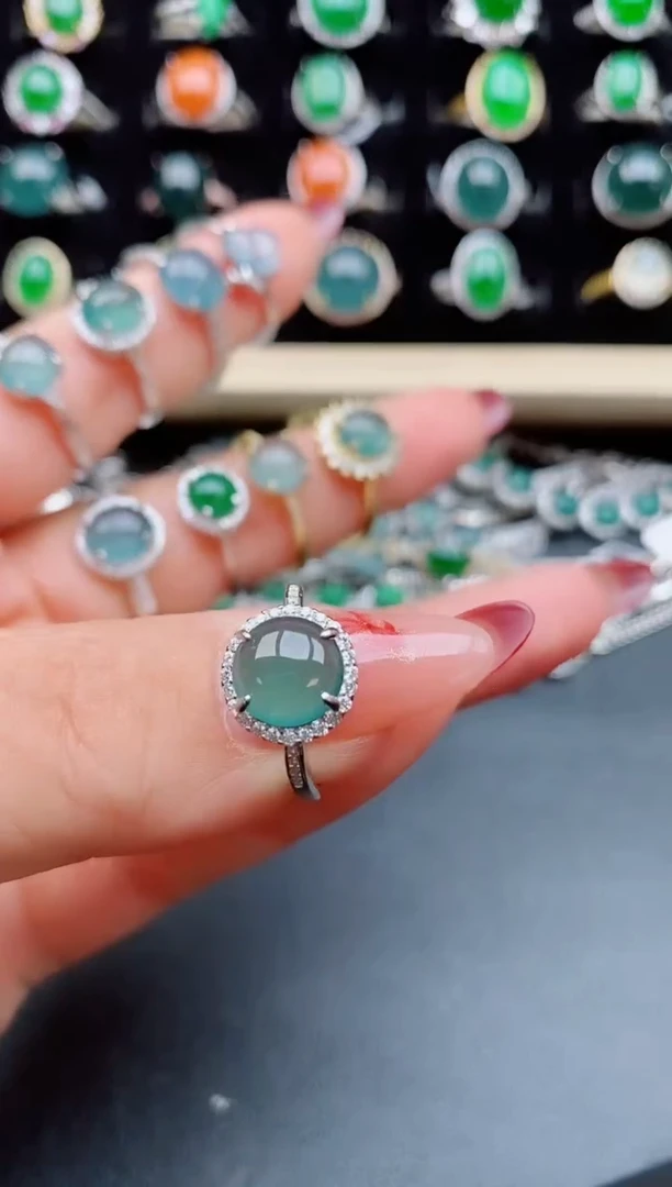 【闪购商品】翡翠戒指银S925镶嵌05805