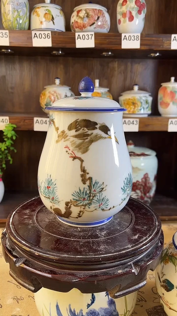 【闪购商品】纯手工手绘高瞻远瞩储物罐