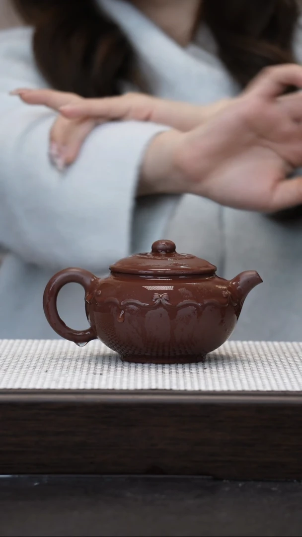 【闪购商品】紫砂茶壶宜兴紫砂壶 如意 底槽青280cc